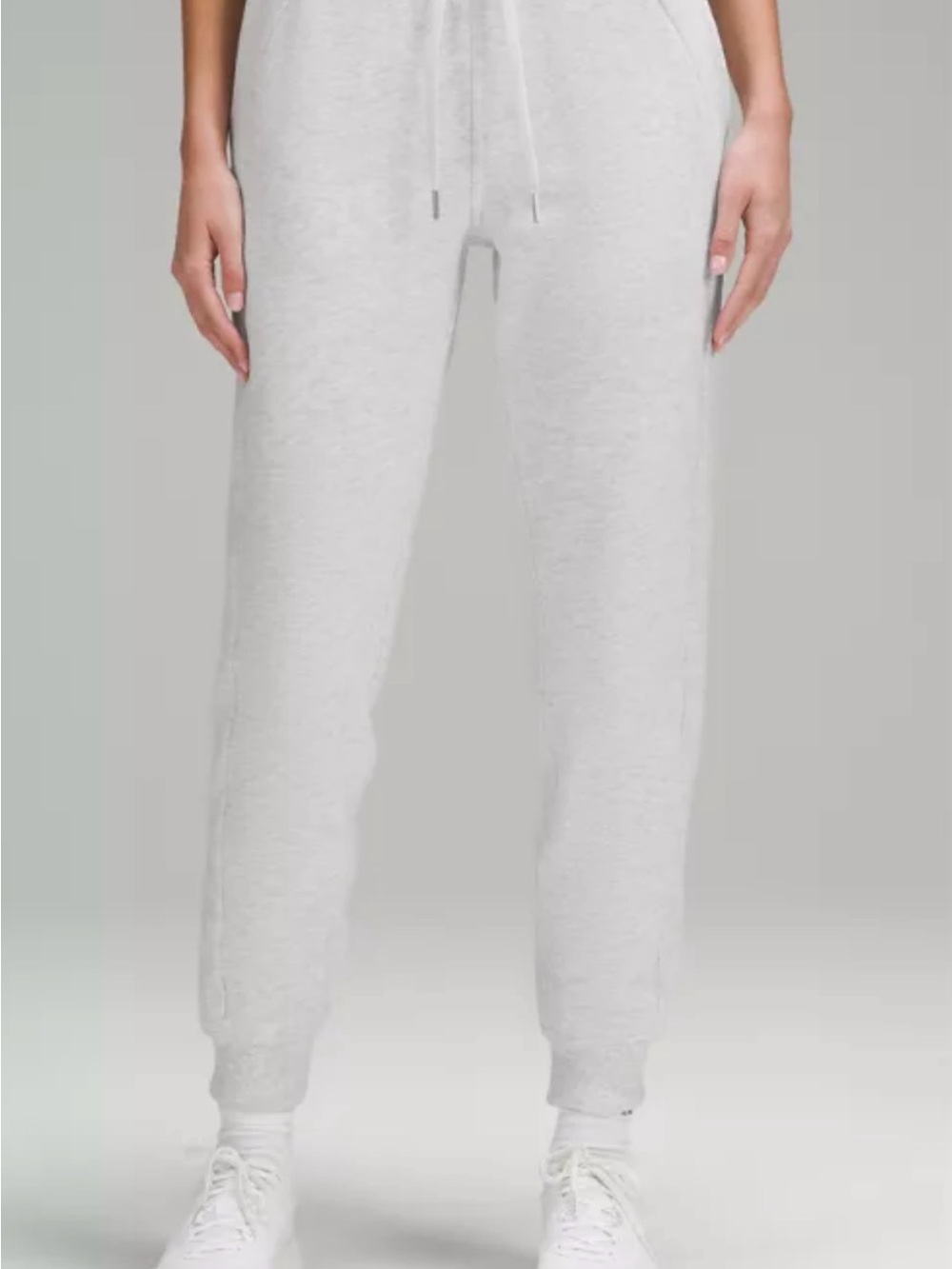 Lululemon Heathered Light Gray Joggers - Full Length- size 8
